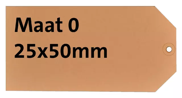 Label HF2 nr0 200gr 25x50mm chamois 1000stuks