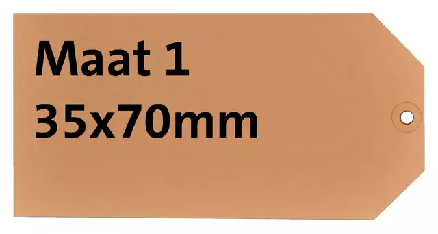 Een Label karton nr1 200gr 35x70mm chamois 1000stuks koop je bij Van Leeuwen Boeken- en kantoorartikelen
