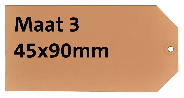 Een Label karton nr3 200gr 45x90mm chamois 1000stuks koop je bij EconOffice