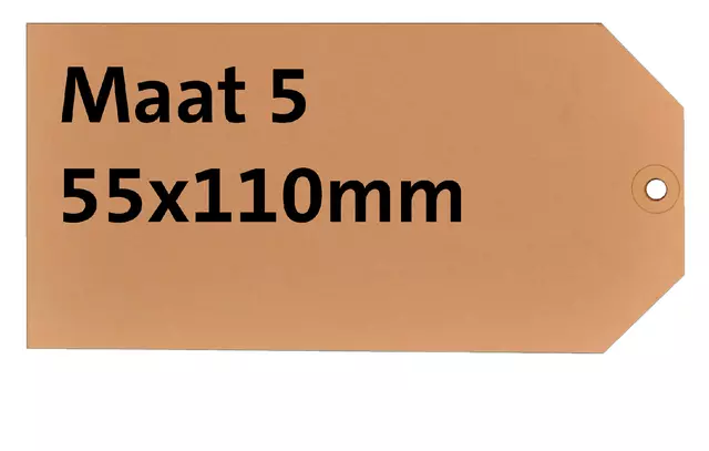 Een Label karton nr5 200gr 55x110mm chamois 1000stuks koop je bij Van Leeuwen Boeken- en kantoorartikelen