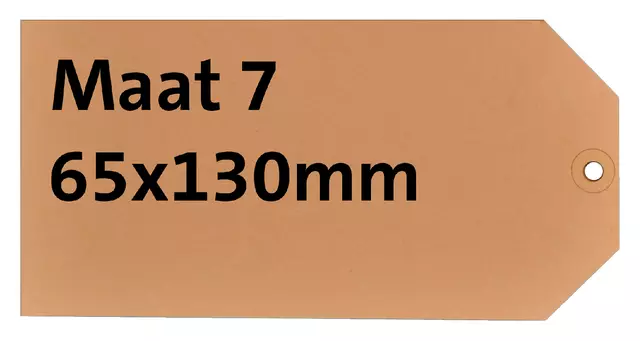 Een Label karton nr7 200gr 65x130mm chamois 1000stuks koop je bij EconOffice