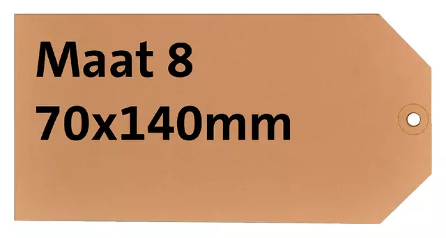 Een Label karton nr8 200gr 70x140mm chamois 1000stuks koop je bij EconOffice