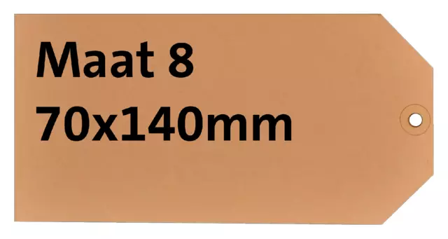 Een Label karton nr8 200gr 70x140mm chamois 1000 stuks koop je bij Alles voor uw kantoor