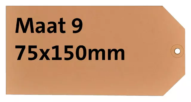Een Label karton nr9 200gr 75x150mm chamois 1000stuks koop je bij EconOffice