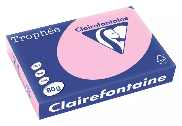 Een Kopieerpapier Trophee A4 80gr roze 500vel koop je bij Alles voor uw kantoor