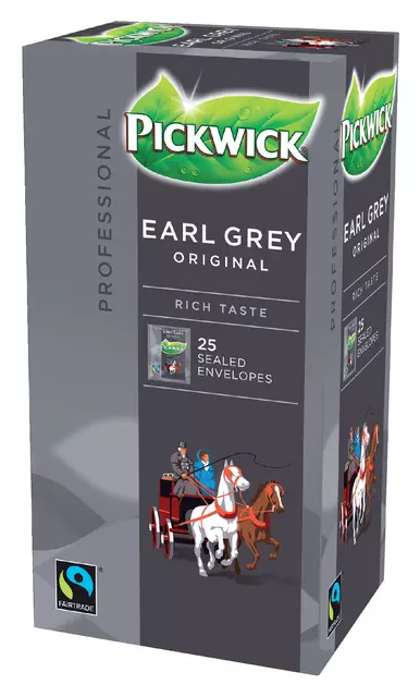 Een Thee Pickwick Fair Trade earl grey 25x2gr koop je bij KantoorProfi België BV