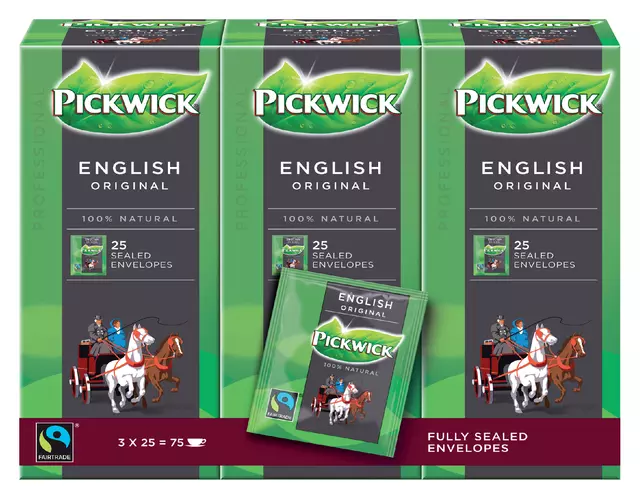 Een Thee Pickwick Fair Trade English 25x2.5gr koop je bij Totaal Kantoor Goeree
