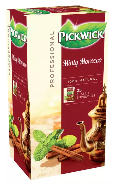 Een Thee Pickwick minty Morocco 2gr 25 stuks koop je bij Totaal Kantoor Goeree
