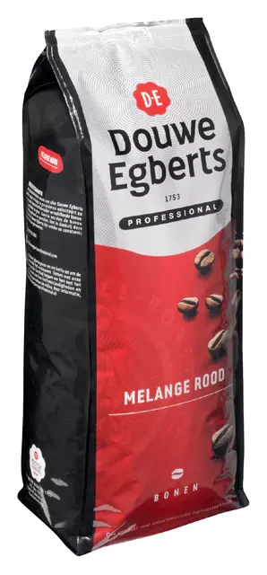 Een Koffie Douwe Egberts bonen Melange Rood 1kg koop je bij Van Leeuwen Boeken- en kantoorartikelen