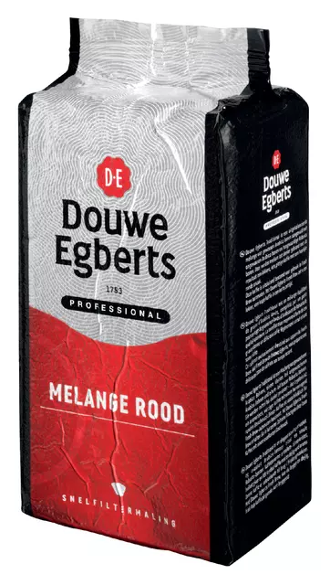 Een Koffie Douwe Egberts snelfiltermaling Melange Rood 1kg koop je bij EconOffice