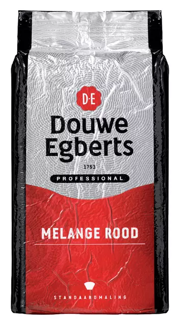 Een Koffie Douwe Egberts standaardmaling Melange Rood 1kg koop je bij Van Leeuwen Boeken- en kantoorartikelen