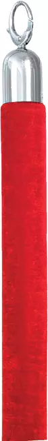Een Afzetkoord Securit 150cm rood met chroome knop koop je bij Van Leeuwen Boeken- en kantoorartikelen