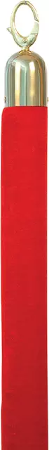 Een Afzetkoord Securit 150cm rood met goudkleurige knop koop je bij Van Leeuwen Boeken- en kantoorartikelen