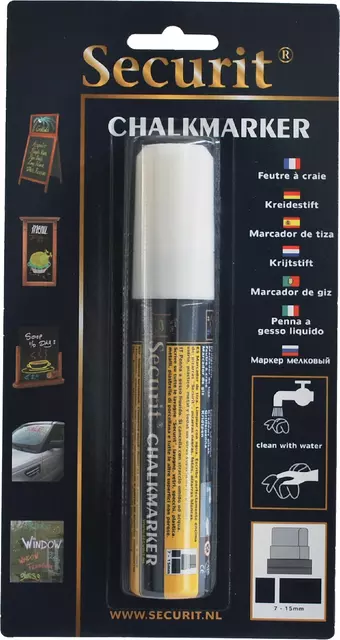 Een Krijtstift Securit SMA-720 blok wit 7-15mm blister koop je bij KantoorProfi België BV