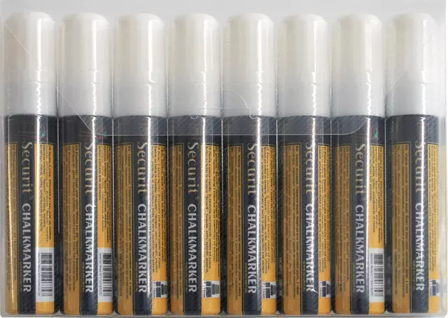 Een Krijtstift Securit SMA-720 blok wit 7-15mm blister à 8st koop je bij Van Leeuwen Boeken- en kantoorartikelen