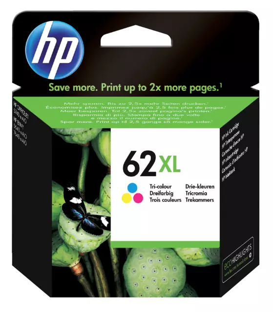 Een Inktcartridge HP C2P07AE 62XL kleur koop je bij NiceSupplies.nl