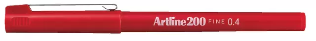 Een Fineliner Artline 200 rond fijn rood koop je bij MV Kantoortechniek B.V.