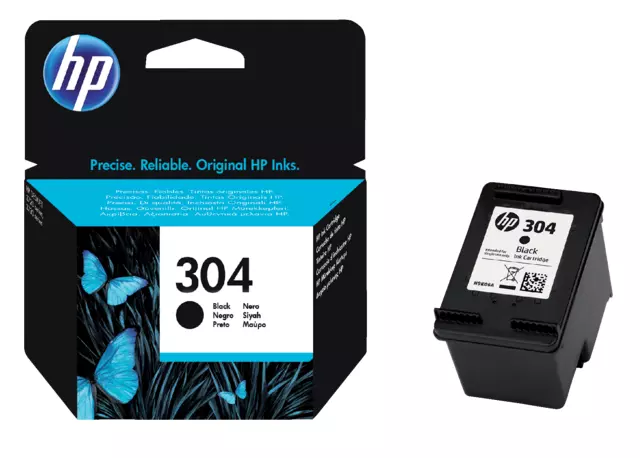 Een Inktcartridge HP N9K06AE 304 zwart koop je bij MV Kantoortechniek B.V.