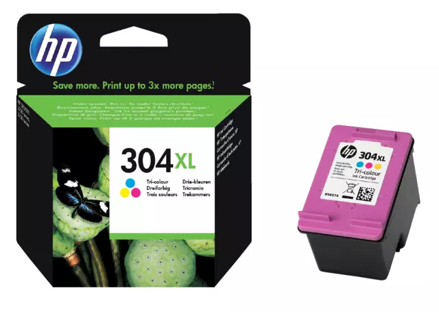 Een Inktcartridge HP N9K07AE 304XL kleur koop je bij MegaOffice