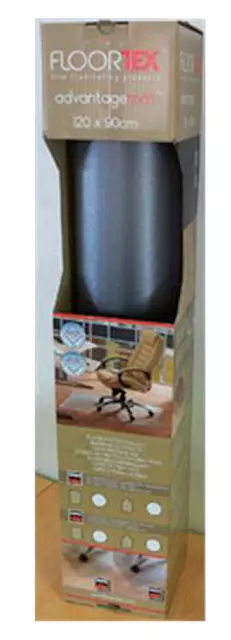 Een Stoelmat Floortex PVC 120x90cm voor zachte vloeren retailpak koop je bij Totaal Kantoor Goeree