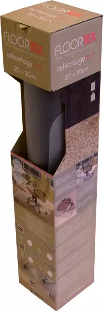 Een Stoelmat Floortex PVC 120x90cm voor harde vloeren retailpak koop je bij MV Kantoortechniek B.V.