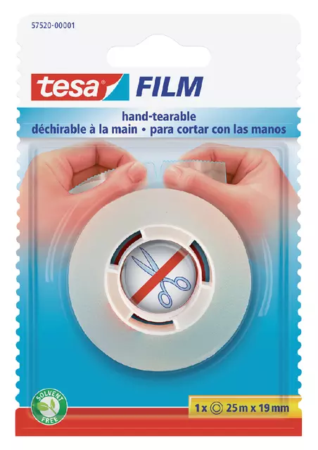 Een Plakband tesafilm® 25mx19mm handscheurbaar transparant koop je bij MV Kantoortechniek B.V.