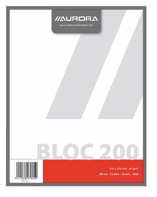 Een Kladblok Aurora 210x270mm blanco 200 vel 45gr koop je bij EconOffice