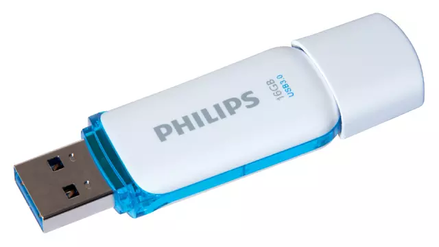 Een USB-stick 3.0 Philips Snow Edition Ocean Blue 16GB koop je bij EconOffice