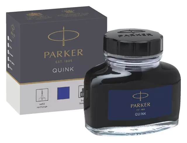 Een Vulpeninkt Parker Quink permanent 57ml blauw koop je bij L&N Partners voor Partners B.V.