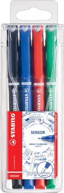 Een Fineliner STABILO Sensor 189 fijn assorti etui à 4 stuks koop je bij L&N Partners voor Partners B.V.