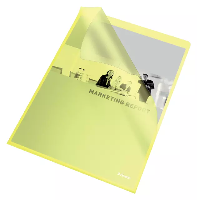 Een L-map Esselte standaard A4 0.11mm PP geel koop je bij Van Leeuwen Boeken- en kantoorartikelen
