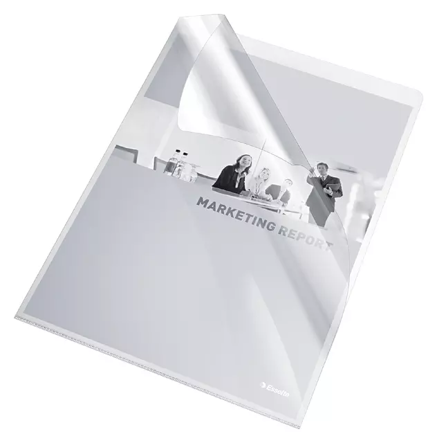 Een L-map Esselte standaard copy safe 0.11mm PP A4 glashelder koop je bij Van Leeuwen Boeken- en kantoorartikelen