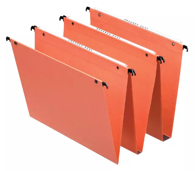 Een Hangmap Esselte Orgarex Dual verticaal 345x245x15mm oranje koop je bij Kantoorvakhandel van der Heijde