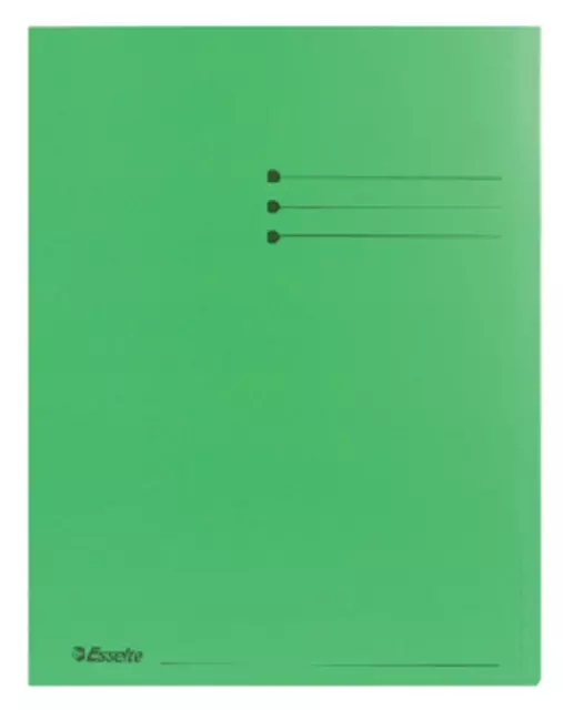 Een Vouwmap Esselte A4 met overslag manilla 180gr groen koop je bij Kantoorvakhandel van der Heijde