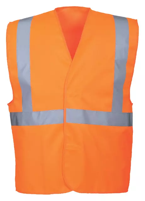 Een Veiligheidsvest Portwest C472 fluor oranje L / XL koop je bij Van Leeuwen Boeken- en kantoorartikelen