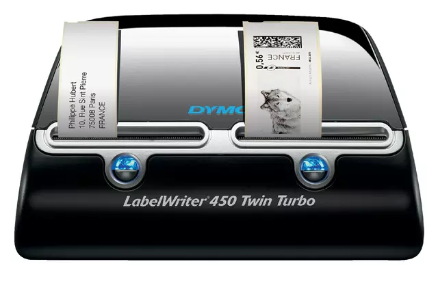 Een Labelprinter Dymo LabelWriter 450 Twin Turbo desktop zwart koop je bij KantoorProfi België BV