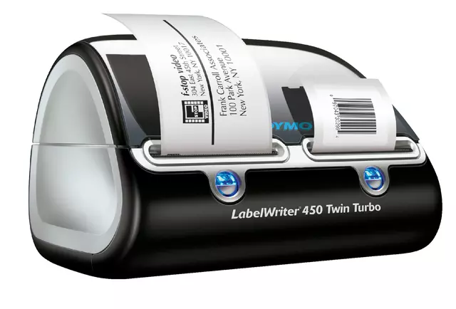 Een Labelprinter Dymo LabelWriter 450 Twin Turbo desktop zwart koop je bij EconOffice