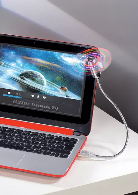 Een Ventilator Hama voor notebook zwanenhals USB zilvergrijs koop je bij Goedkope Kantoorbenodigdheden