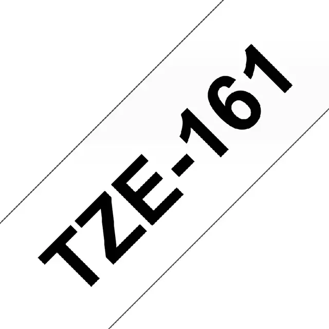 Een Labeltape Brother P-touch TZE-161 36mm zwart op transparant koop je bij Van Hoye Kantoor BV