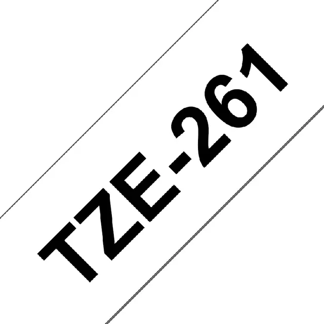 Een Labeltape Brother P-touch TZE-261 36mm zwart op wit koop je bij Van Hoye Kantoor BV