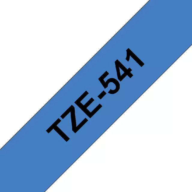 Een Labeltape Brother P-touch TZE-541 18mm zwart op blauw koop je bij KantoorProfi België BV