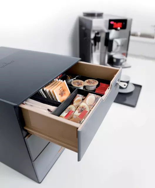 Een Coffee Point Box Durable 3385-58 antraciet-lichtgrijs koop je bij Van Leeuwen Boeken- en kantoorartikelen