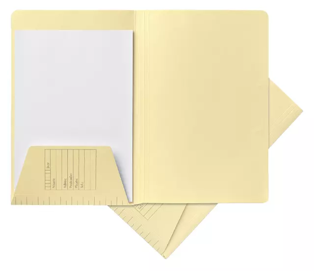 Een Dossiermap Jalema A4 1 klep 160gr lichtgeel koop je bij Van Leeuwen Boeken- en kantoorartikelen