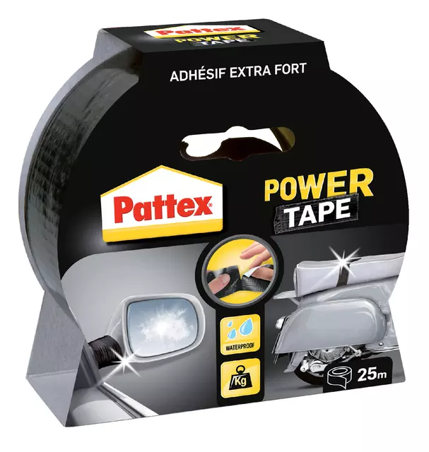 Een Plakband Pattex Power Tape 50mmx25m zwart koop je bij L&N Partners voor Partners B.V.