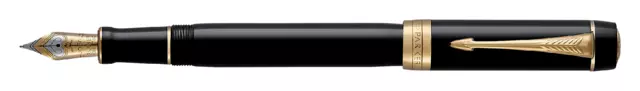 Een Stylo plume Parker Duofold Classic Black 18K GT Medium koop je bij QuickOffice BV