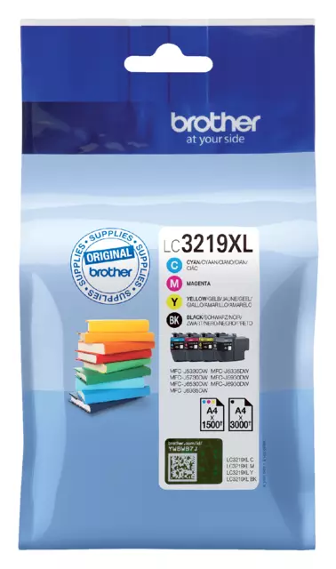 Een Inktcartridge Brother LC-3219XL zwart + 3 kleuren koop je bij QuickOffice BV