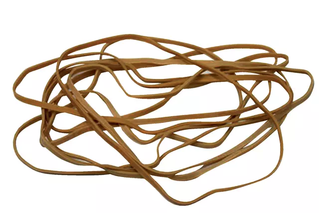 Een Elastiek Standard Rubber Bands 24 150x1.5mm 500gr 880 stuks bruin koop je bij Van Leeuwen Boeken- en kantoorartikelen