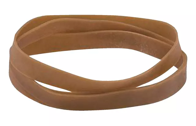 Een Elastiek Standard Rubber Bands 87 120x10mm 500gr 165 stuks bruin koop je bij EconOffice