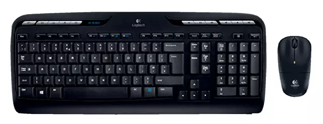 Een Toetsenbord Logitech MK330 Qwerty +muis zwart koop je bij EconOffice