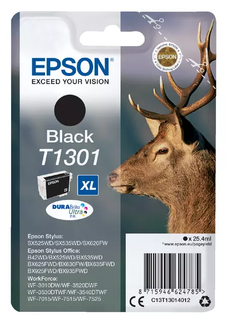 Een Inktcartridge Epson T1301 zwart koop je bij KantoorProfi België BV